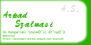 arpad szalmasi business card